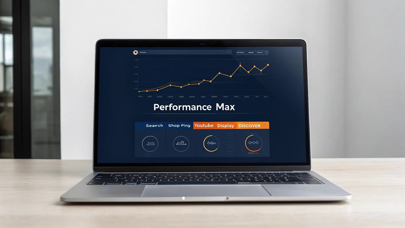 Performance Max 2026 guide hero — PMax campaign structure across Google inventory