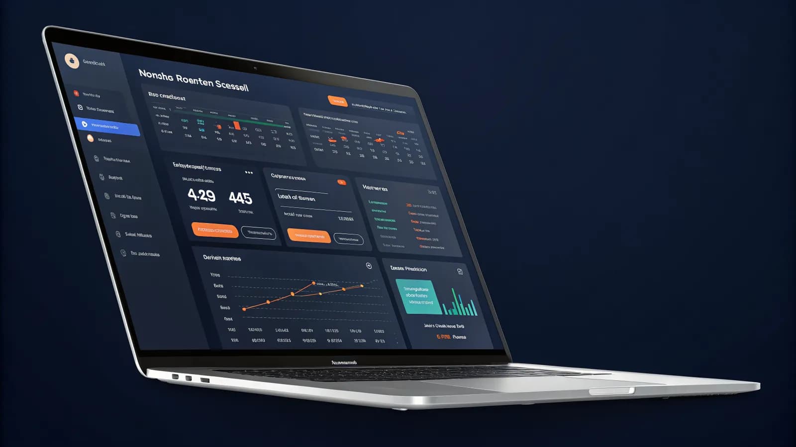 Social Media Marketing Tools: The AI-Native Stack 2026 — unified social media command center with content calendar, analytics and AI assistant on a MacBook Pro, dark SaaS UI